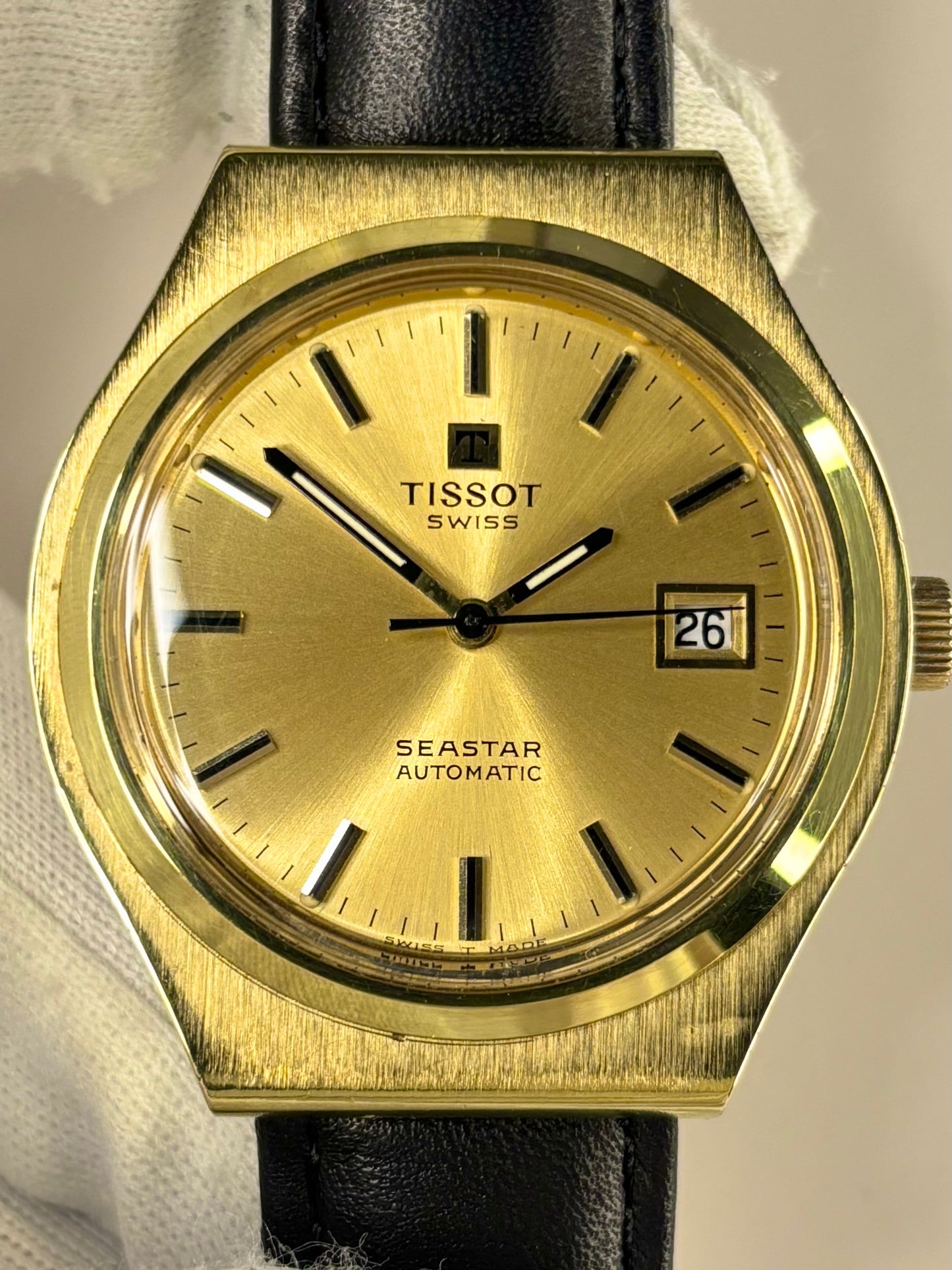 TISSOT Seastar Vintage 1970’s *BOXED* Men’s Automatic Date Gold Dress Watch - 2481