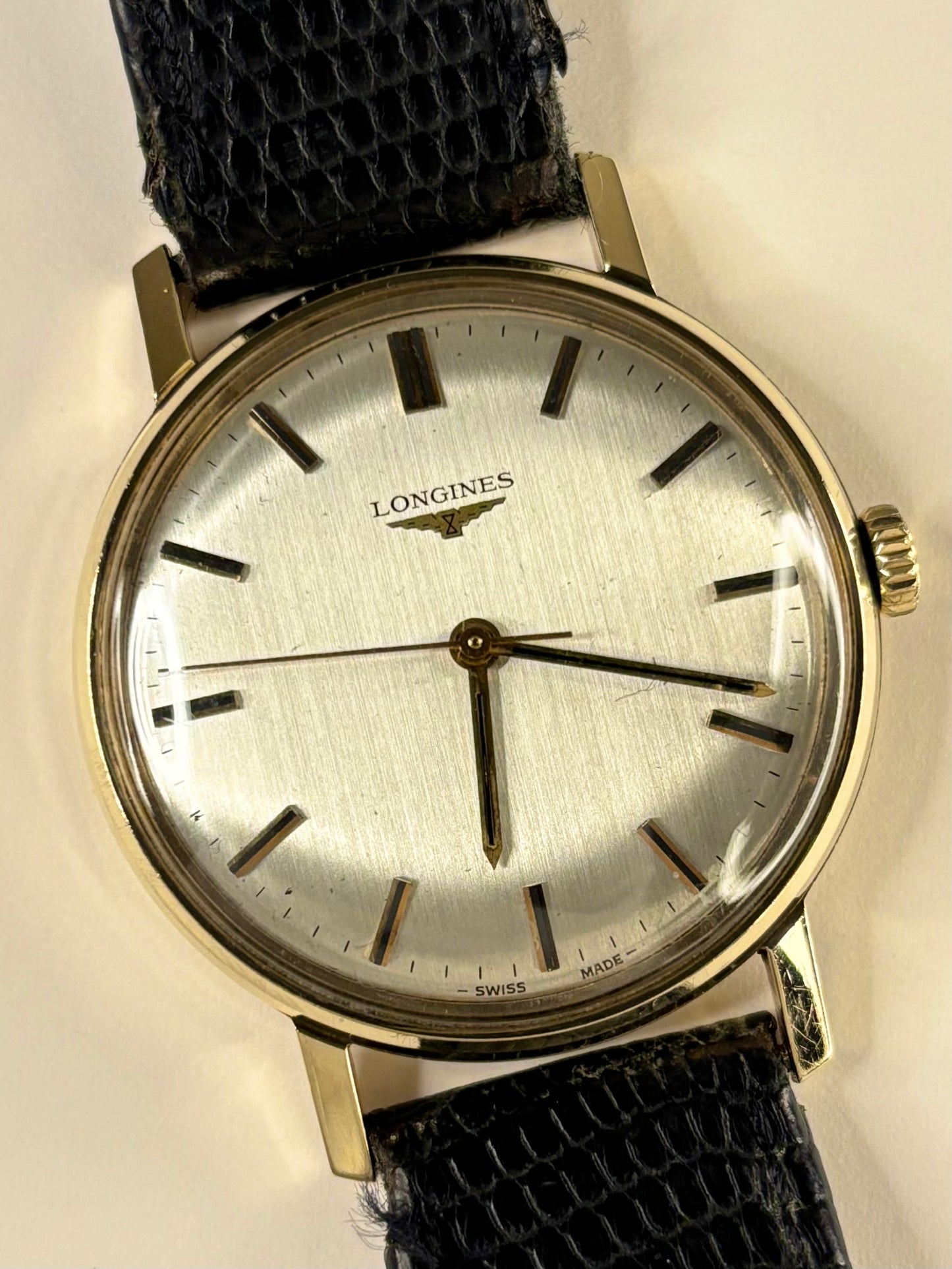 Longines vintage 1977 men’s timepiece 9ct solid gold excellent condition