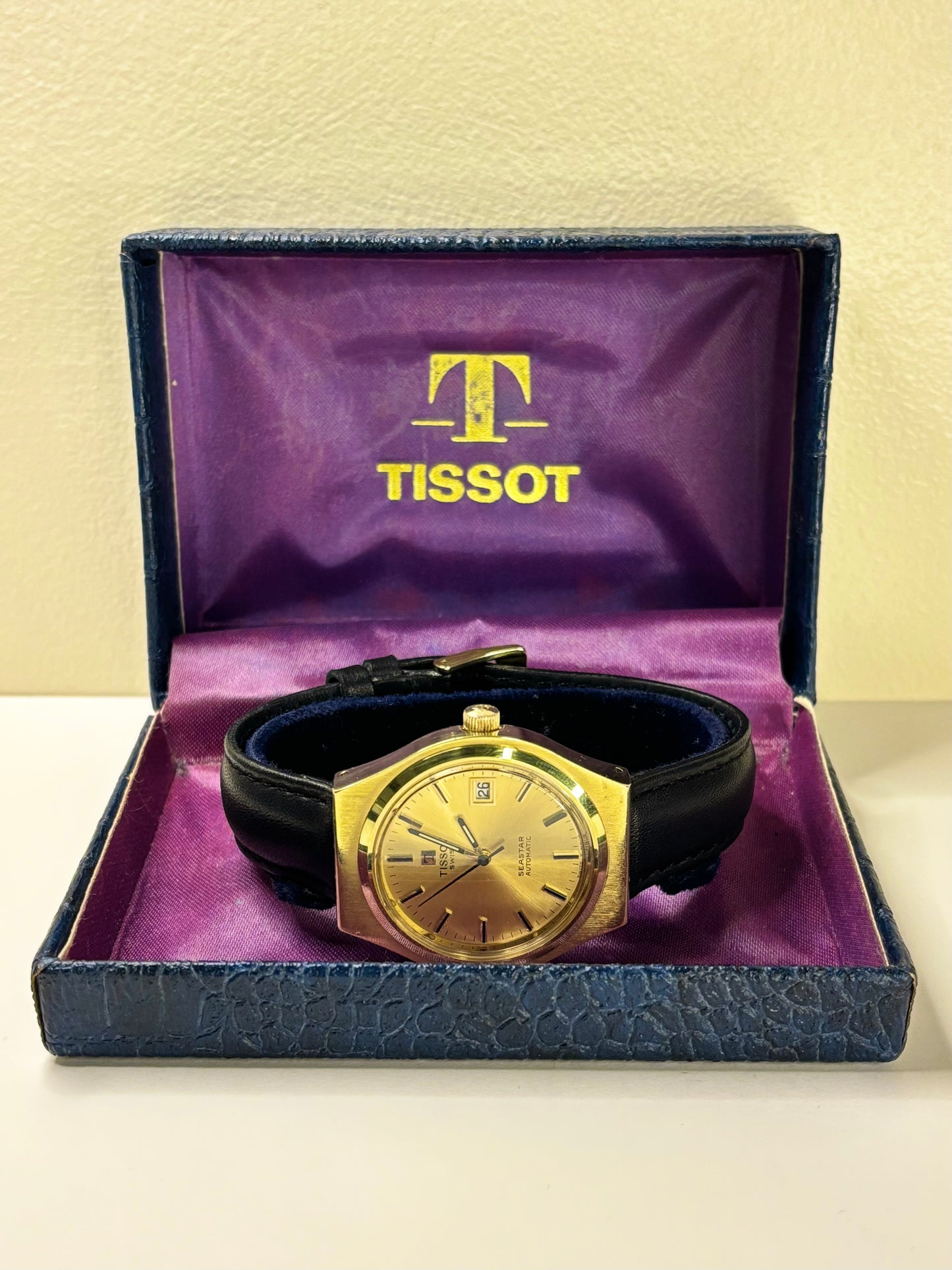 TISSOT Seastar Vintage 1970’s *BOXED* Men’s Automatic Date Gold Dress Watch - 2481