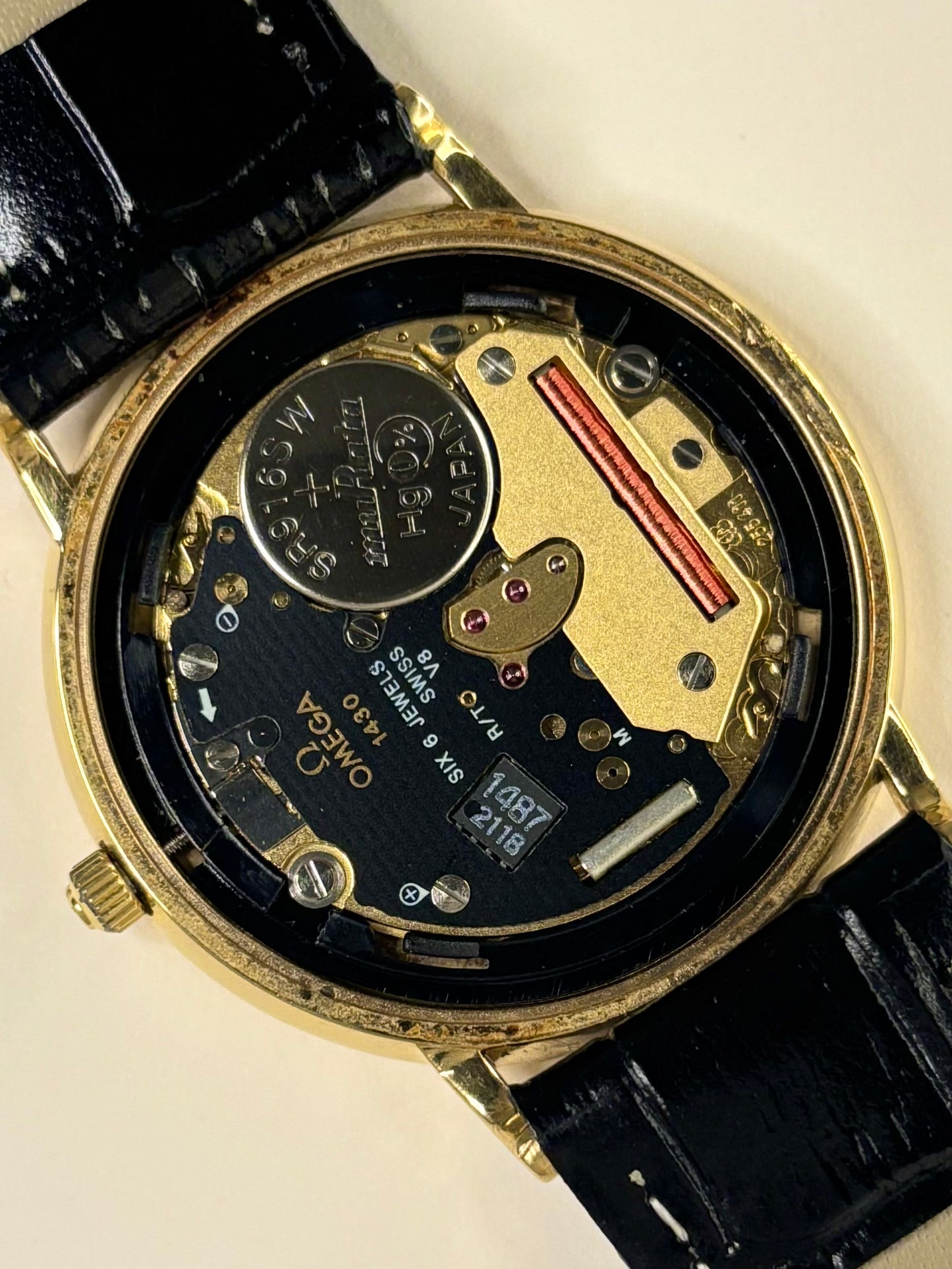 omega de ville watch ref. 196.0312 with calibre 1430 quartz movement