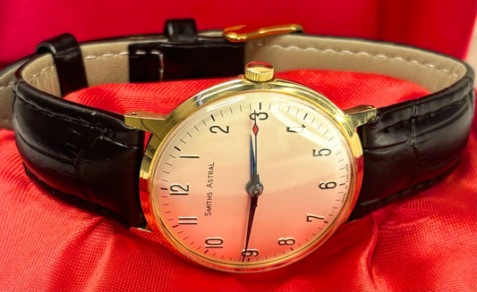 smiths astral vintage 1960s gold dress watch