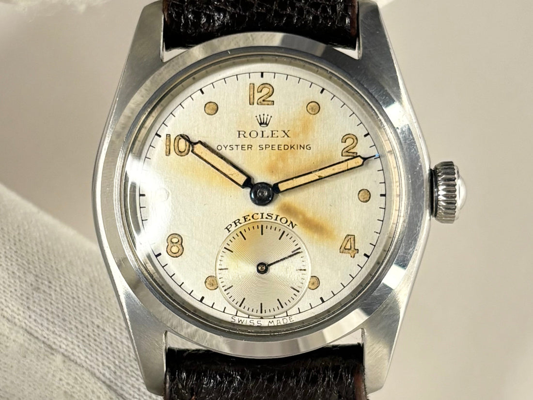 rolex oyster speedking vintage 1950s watch with box and papers