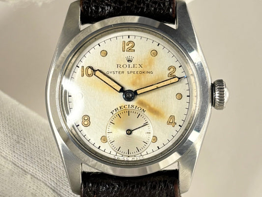 rolex oyster speedking vintage 1950s watch with box and papers