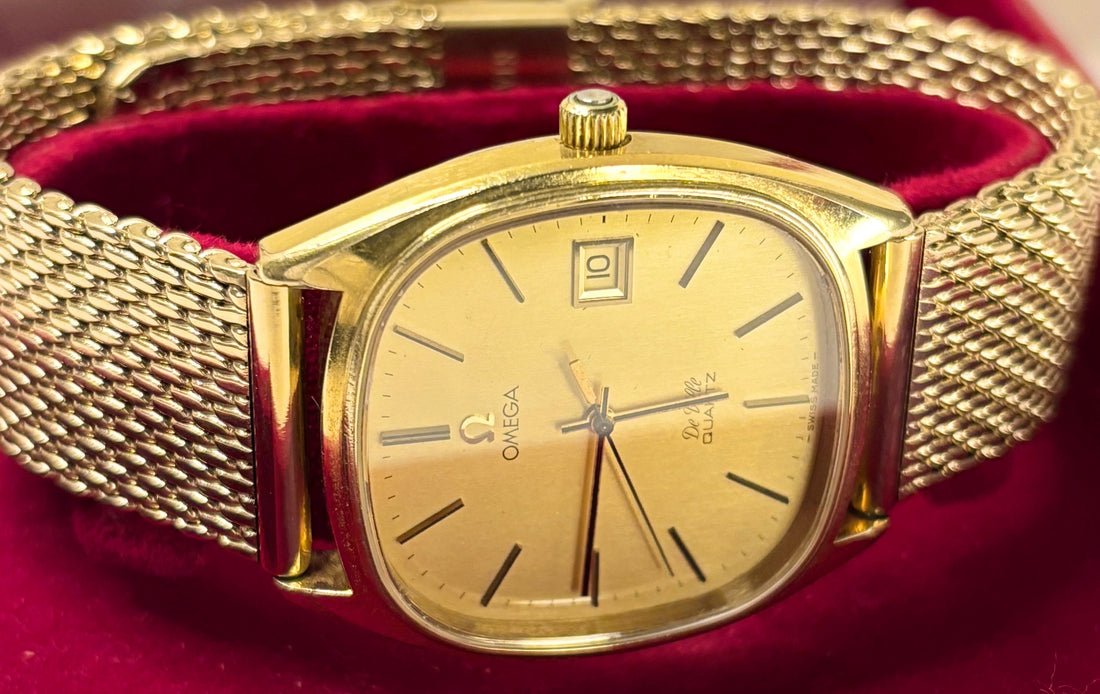 omega de ville quartz vintage 1970s mens gold watch 