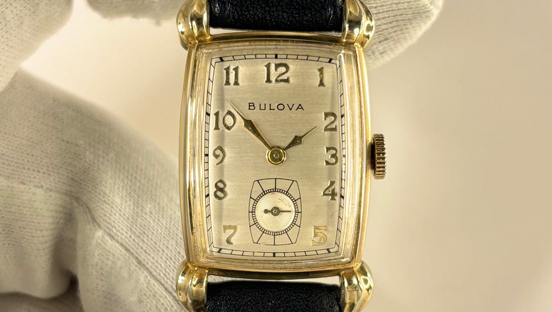 bulova 1950s vintage barrel tonneau watch 