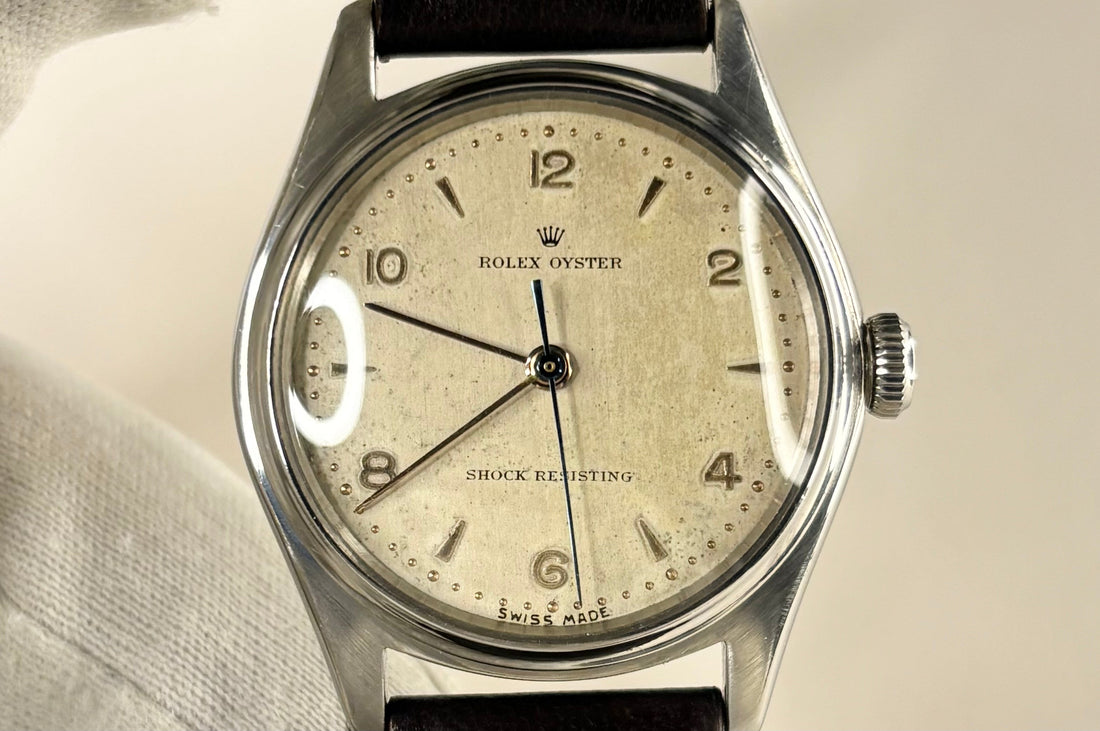 rolex 1940s watch shock resisting silver vintage