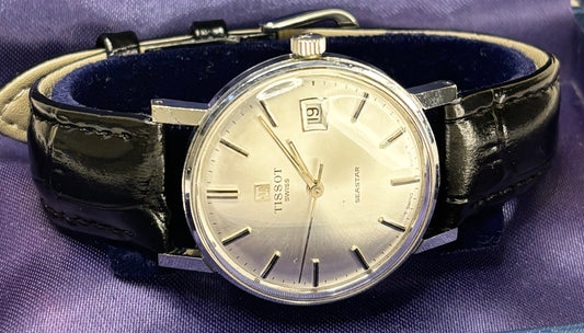 Tissot 1970s Seastar vintage watch with acrylic crystal