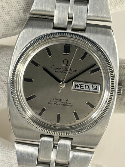 OMEGA Constellation *+BOX* Vintage 1960’s Men’s Automatic DayDate Silver Watch - 168.045