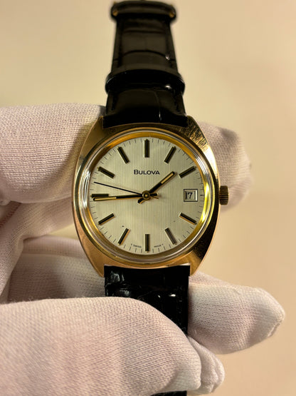 Bulova Gold Plated 1970’s Manual Date Watch 11 AOCD