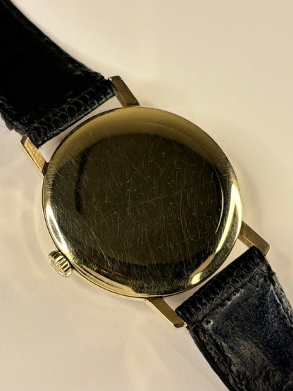 Caseback of Longines 1977 vintage 9ct gold manual wind men’s watch