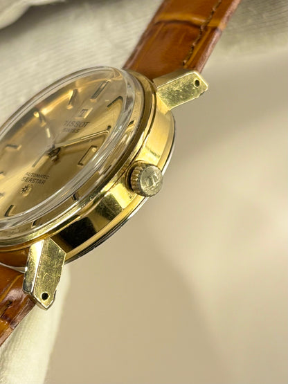 TISSOT Seastar Vintage 1970’s Men’s Automatic Date Gold Dress Watch - 44521-3