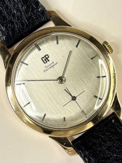 1966 Girard Perregaux dress timepiece — 33mm 9ct solid gold case, manual wind movement timekeeper in great condition