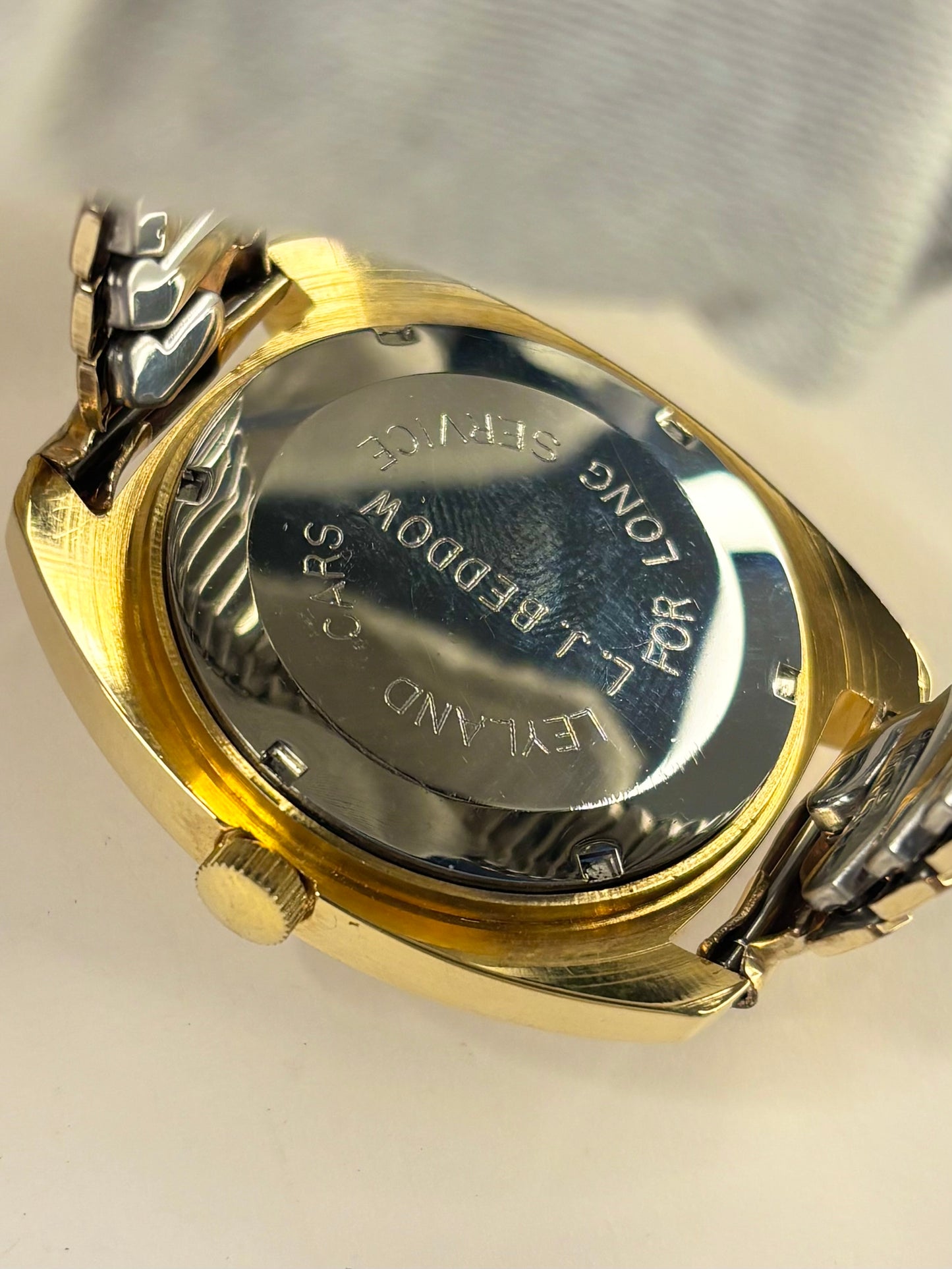 GARRARD Vintage 1970’s Men’s Automatic Day Date Gold Watch