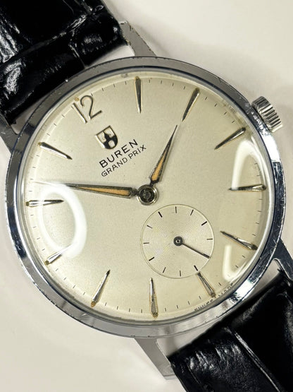 Buren Grand Prix 1959 vintage men’s timepiece with box included