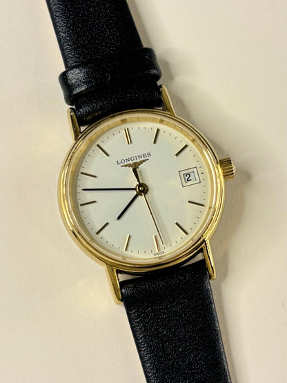 Longines Ladies Vintage 1990’s Quartz Gold Date Watch - L4.220.2