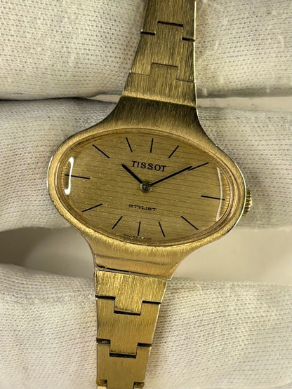 TISSOT Stylist Ladies *+BOX* Vintage 1970’s Manual Gold Watch