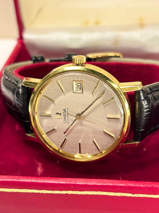 OMEGA Vintage 1970's *+BOX&PAPERS* Men’s Automatic Gold Dress Watch - 166.0202