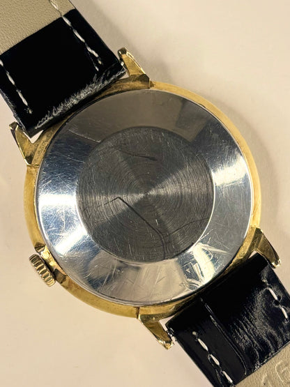 SMITHS Astral Vintage 1970’s Men’s Manual Linen Dial Gold Dress Watch