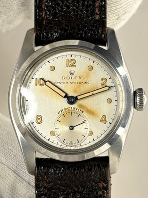 ROLEX Oyster Speedking *+BOX&PAPERS* Vintage 1950’s Men’s Manual Silver Dress Watch - 5056