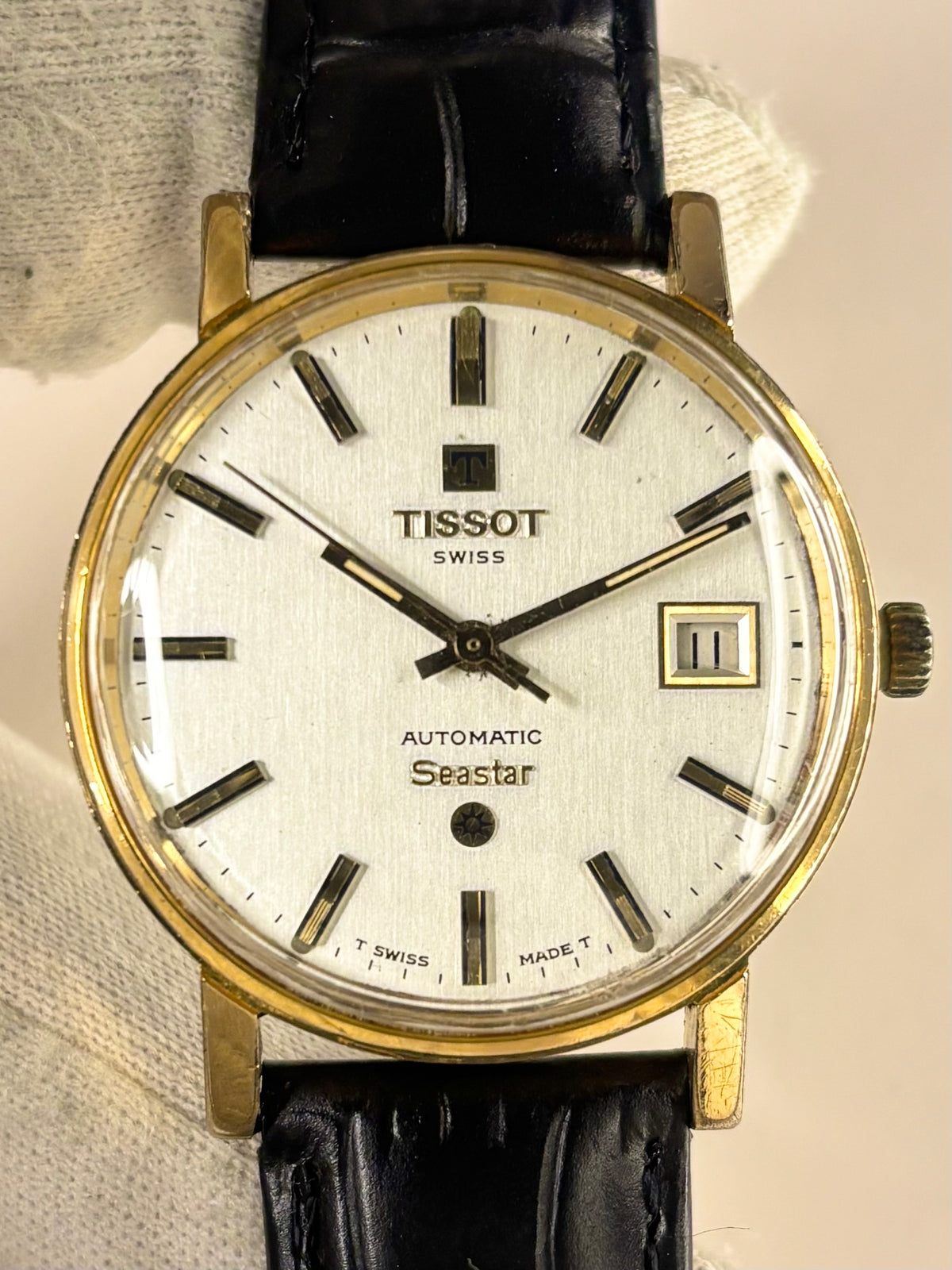 TISSOT Seastar Vintage 1970’s Men’s Automatic Date Gold Dress Watch