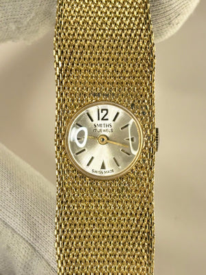 SMITHS Ladies *+BOX&PAPERS* Vintage 1970's Manual Gold Watch