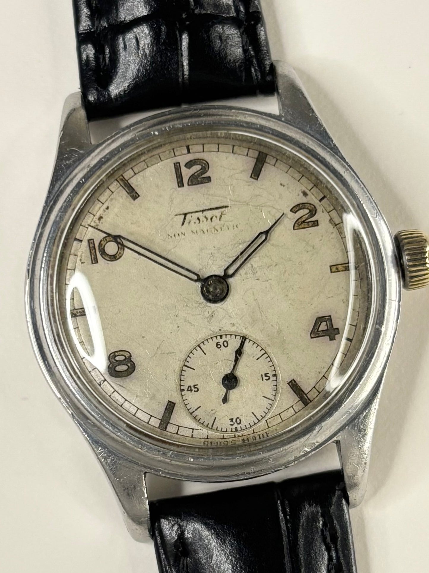 TISSOT Non-Magnetic Vintage 1940’s Men’s Manual Silver Watch - 6076