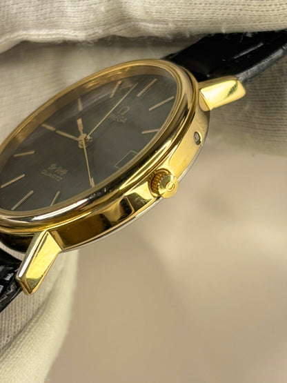 OMEGA De Ville Vintage 1970’s Men’s Black Dial Date Gold Dress Watch - 192.0057