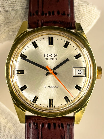 ORIS Super Vintage 1970’s *+BOX* Men’s Manual Date Gold Dress Watch