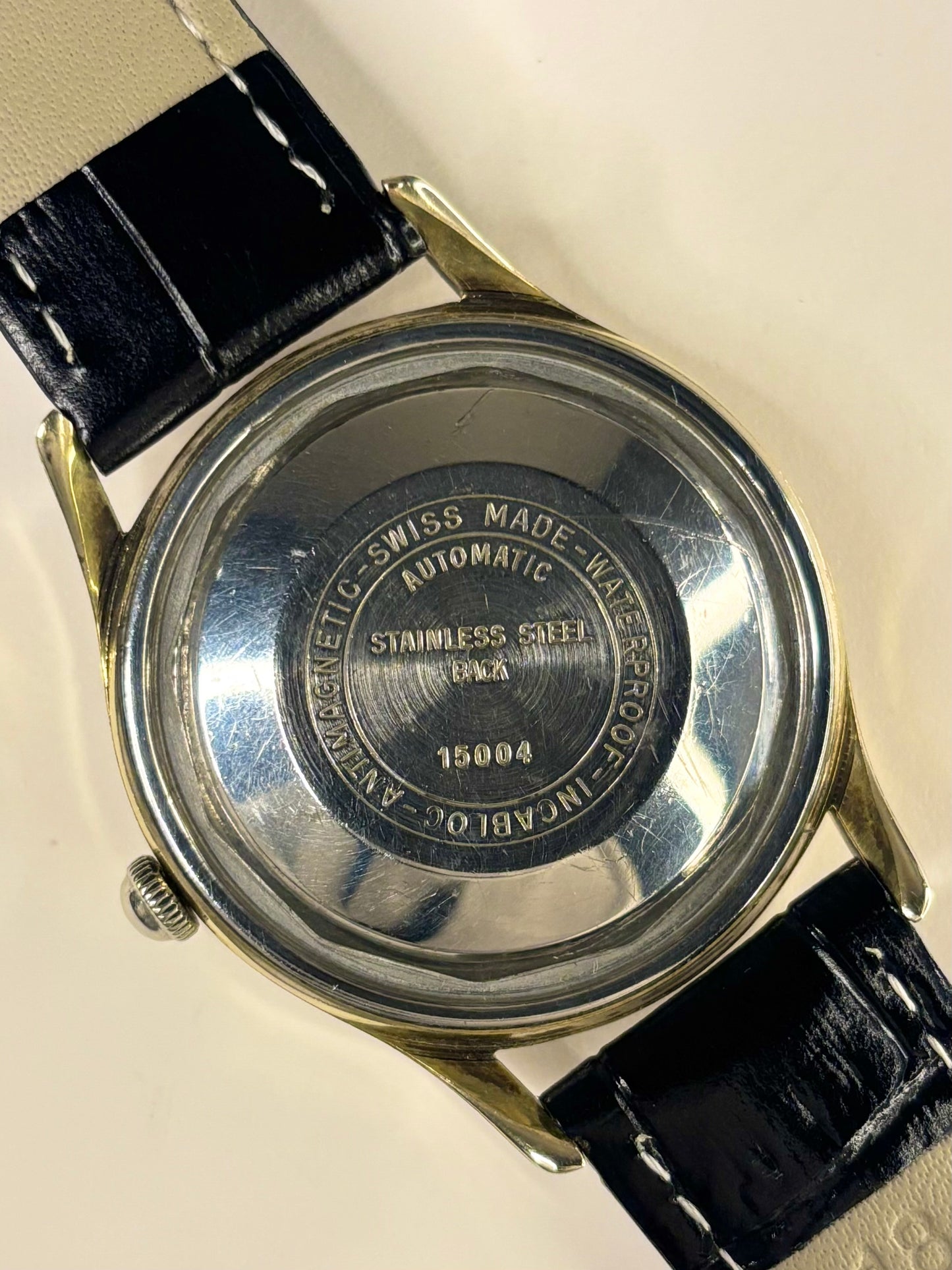 AVIA Daytyme Vintage 1970’s Men’s Automatic Day Date Gold Dress Watch