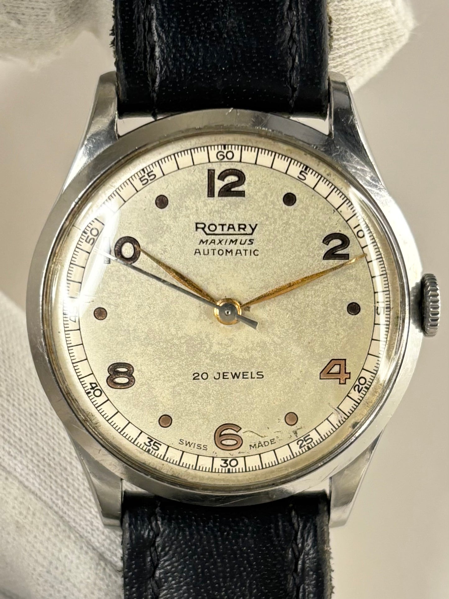 ROTARY Maximus *RARE* Automatic Bumper Vintage 1940’s Men’s Dress Watch