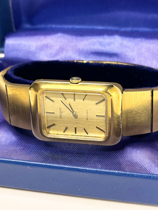 TISSOT Stylist Vintage 1970’s *+BOX* Men’s Manual Gold Bracelet Watch
