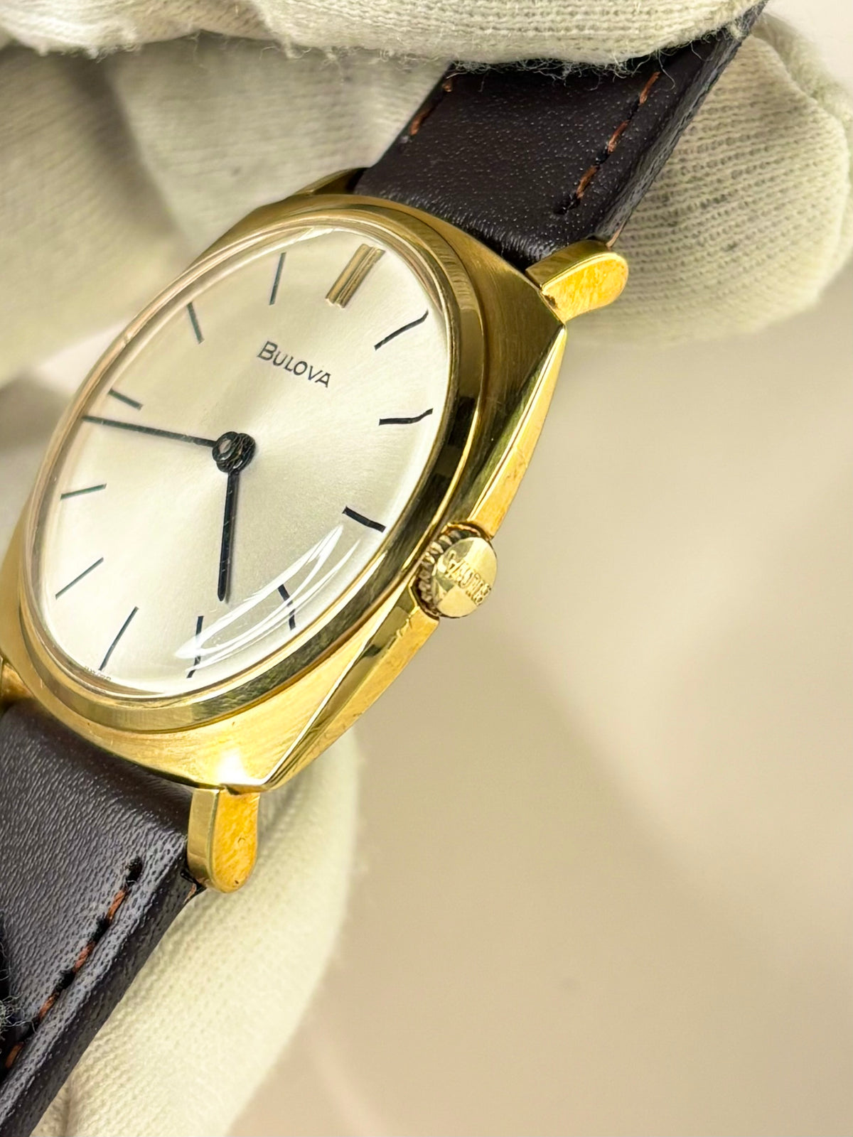 BULOVA Vintage *+BOX* 1960’s Men’s Manual Gold Cushion Dress Watch