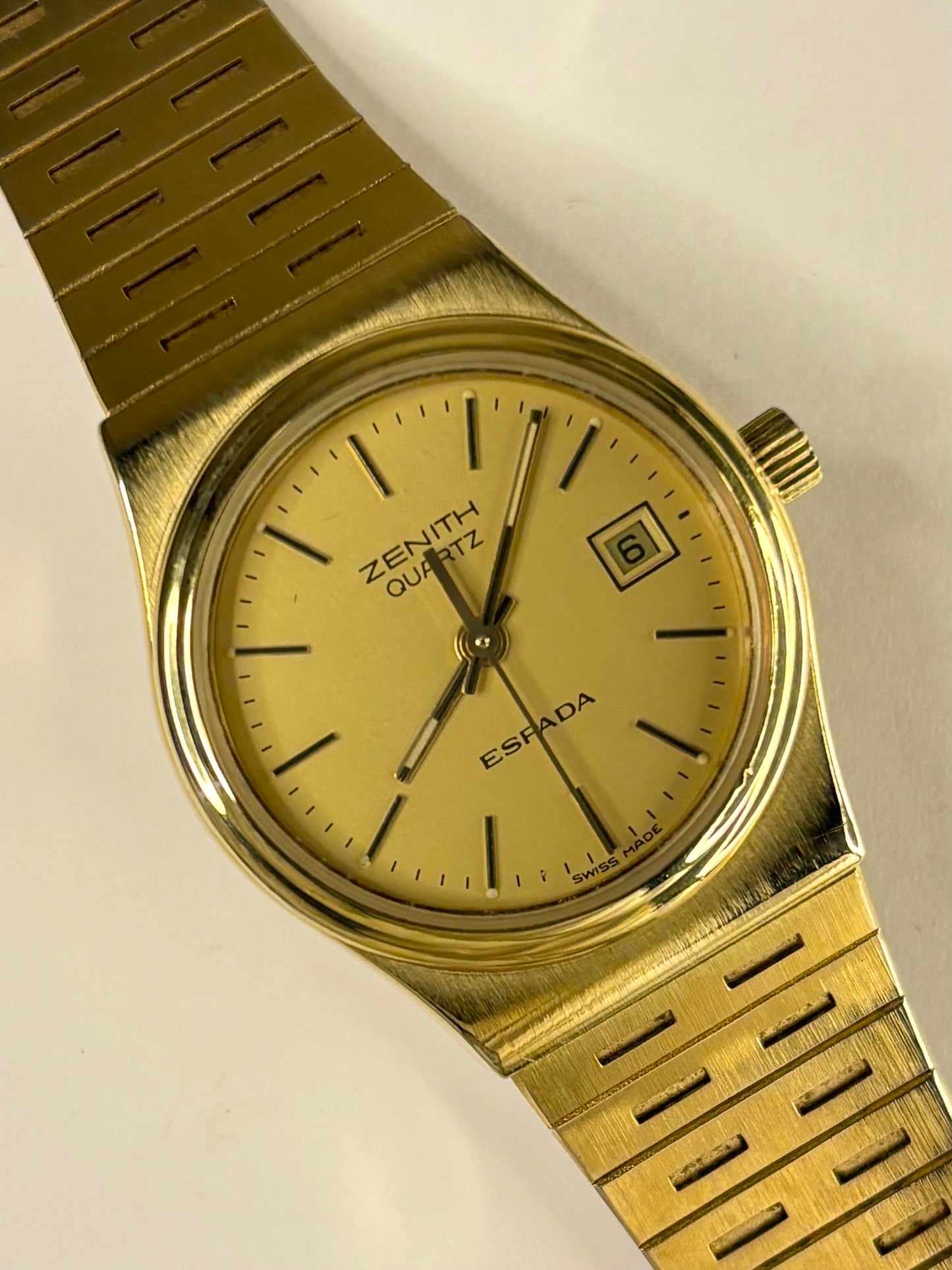ZENITH Espada *+BOX* Ladies Vintage 1980’s Date Gold Watch