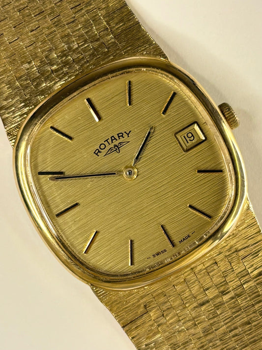 ROTARY Vintage 1970’s Men’s Manual Date Gold Watch