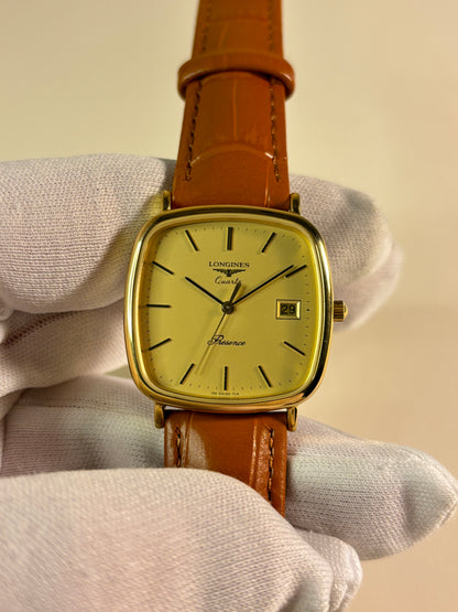 Longines Présence Gold Plated Quartz Date Watch L156.4