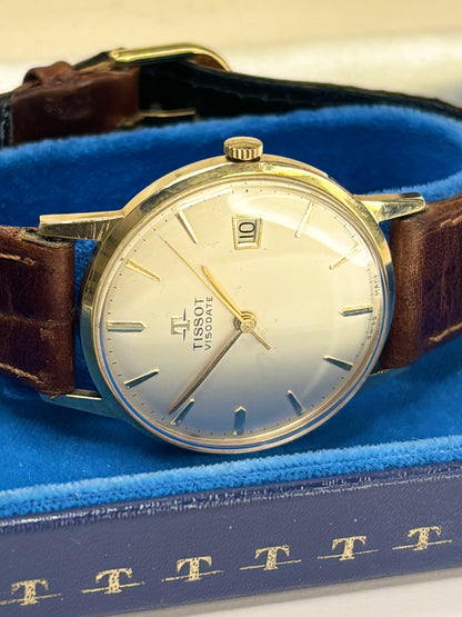 TISSOT Visodate *+BOX* Vintage 1960’s Men’s Manual Date Gold Dress Watch