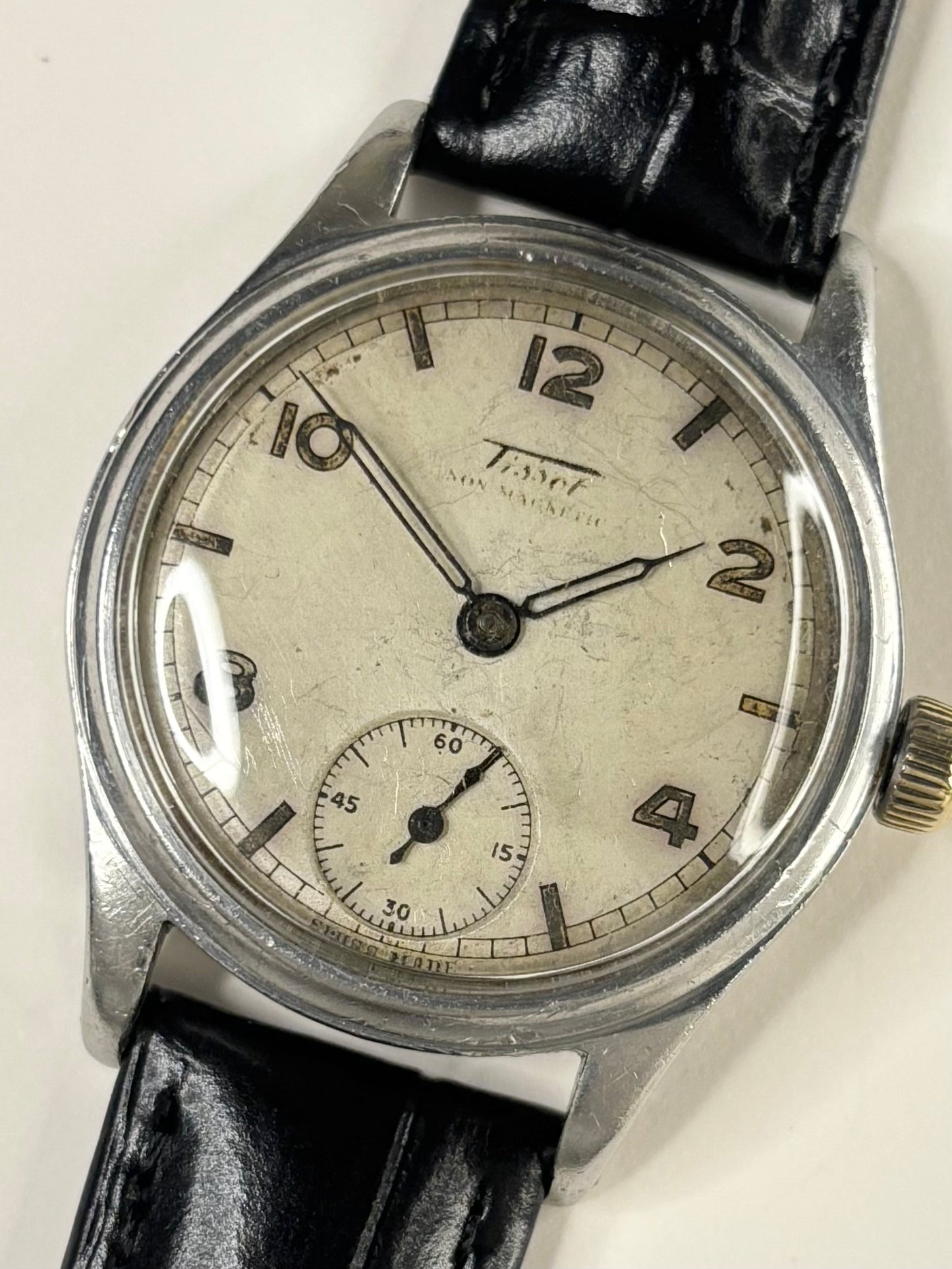 TISSOT Non-Magnetic Vintage 1940’s Men’s Manual Silver Watch - 6076
