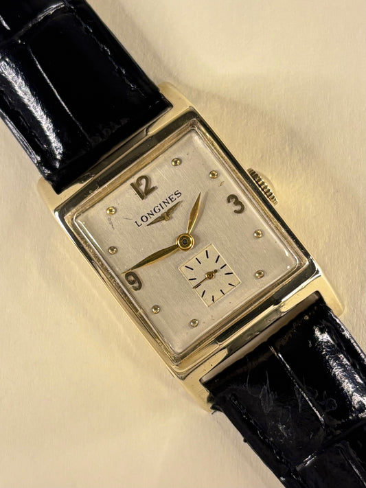 Longines 10K Gold Filled Mens Vintage 1940’s Tank Watch - Cal. 9L
