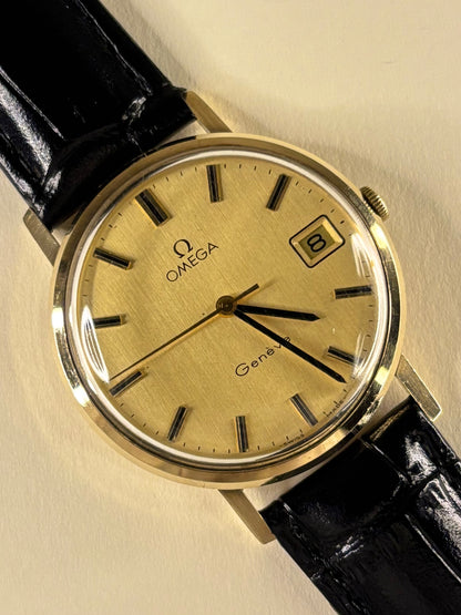 Omega Genève Ref. 132.8413 timekeeper with 9ct gold case and calibre 1030 manual movement