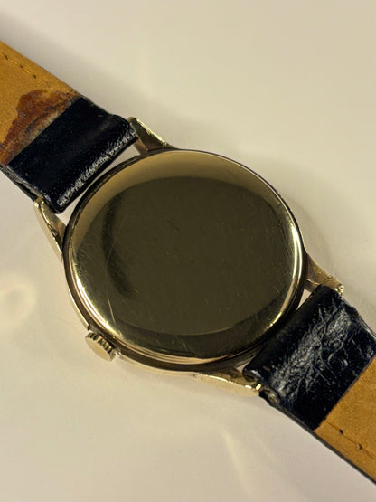 Caseback of Longines vintage 1952 men’s 9ct solid gold manual wind watch