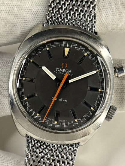 OMEGA Geneve Chronostop *+BOX* Vintage 1960’s Men’s Manual Silver Watch - 145.009