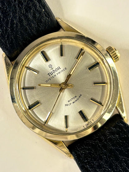 TUDOR Oyster Prince *+BOX* Vintage 1960’s Men’s Automatic Gold Dress Watch - 7965
