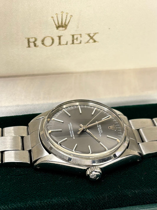 ROLEX Oyster Perpetual *FULL SET* Vintage 1970’s Men’s Automatic Silver Watch - 1002