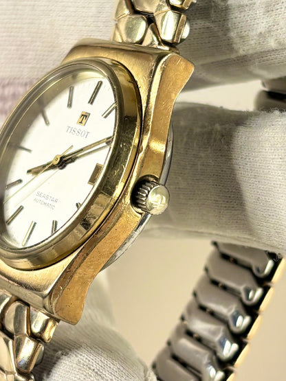 TISSOT Seastar Vintage 1980’s *+BOX&PAPERS* Men’s Automatic Date Gold Watch