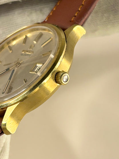 OMEGA Vintage 1970’s Men’s Date Gold Dress Watch - 196.0071