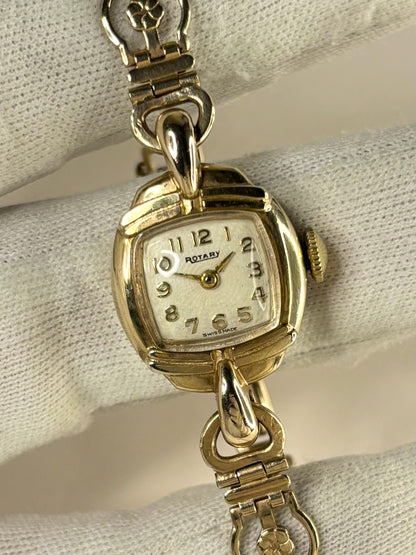 ROTARY 9ct Gold Ladies Vintage 1950’s Manual Cocktail Watch