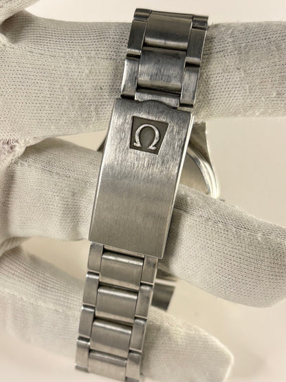 OMEGA Geneve Vintage 1970’s *+BOX* Men’s Manual Blue Dial Date Silver Watch - 136.0103
