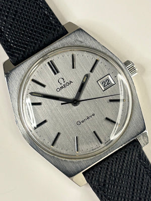 OMEGA Geneve Vintage 1970’s Men’s Manual Date Silver Dress Watch - 136.0049