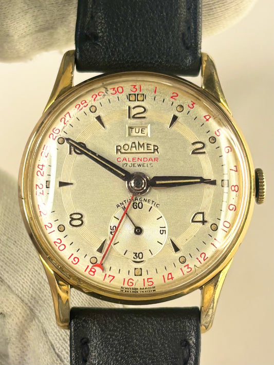 Vintage Roamer Pointer watch – c.1961 men's gold-plated manual dress watch in good condition with age-appropriate marks