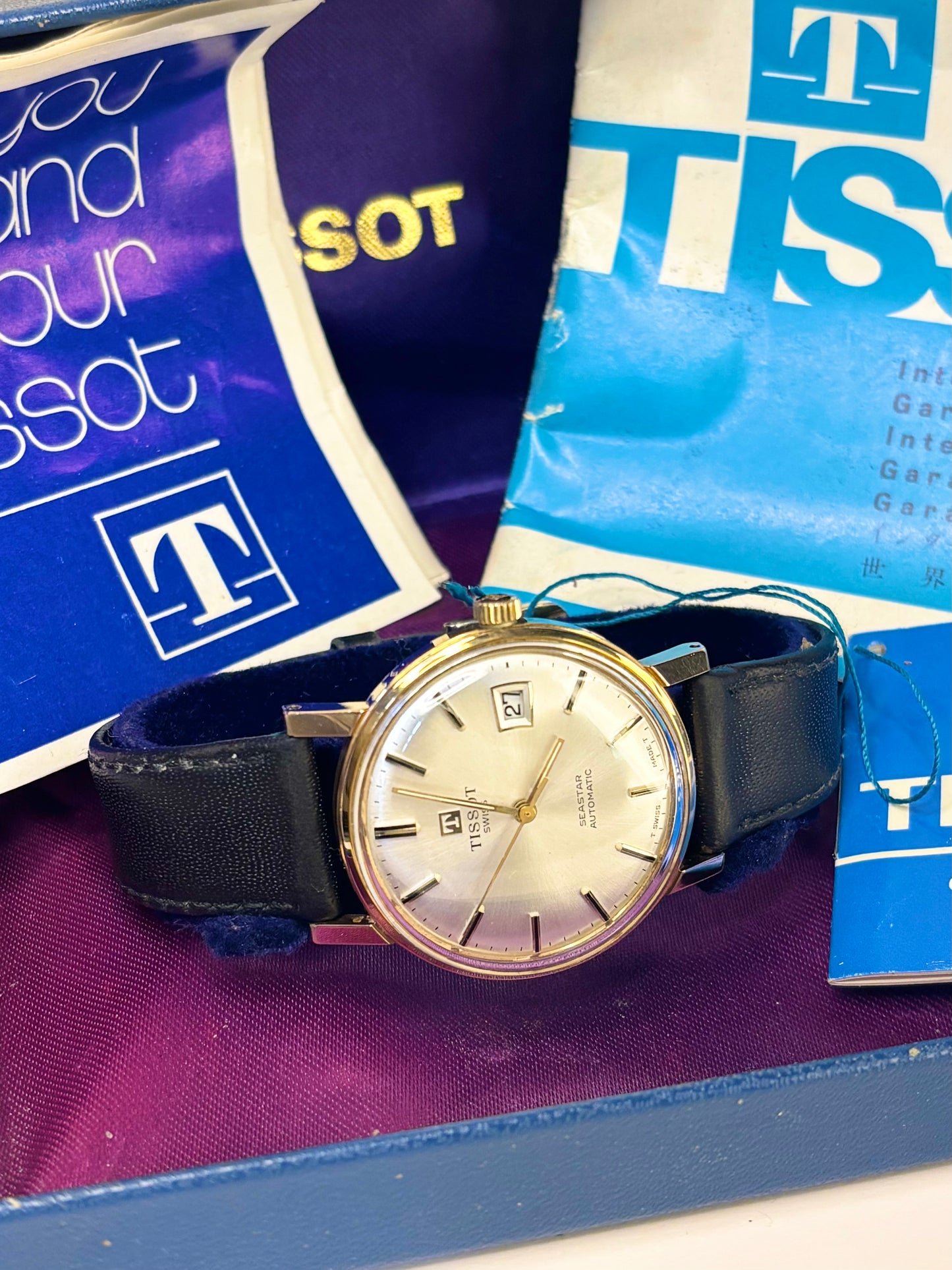 TISSOT Seastar Vintage 1970’s *+BOX&PAPERS* Men’s Automatic Gold Dress Watch